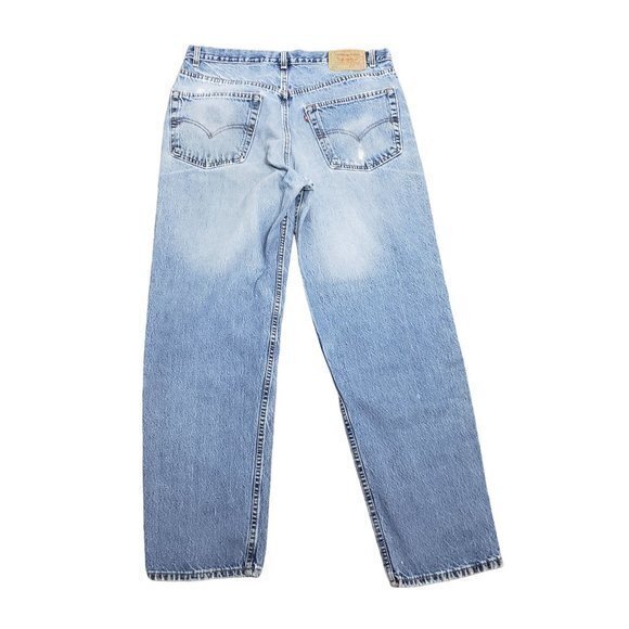 Levi's 550 Men 38 Blue Relaxed Fit Distressed Well Worn Work Jeans Grunge USA - Picture 8 of 8
